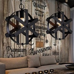 Designer Touch Decorative Vintage Style Industrial Round Pendant Light Loft Home Furnishing Chandelier