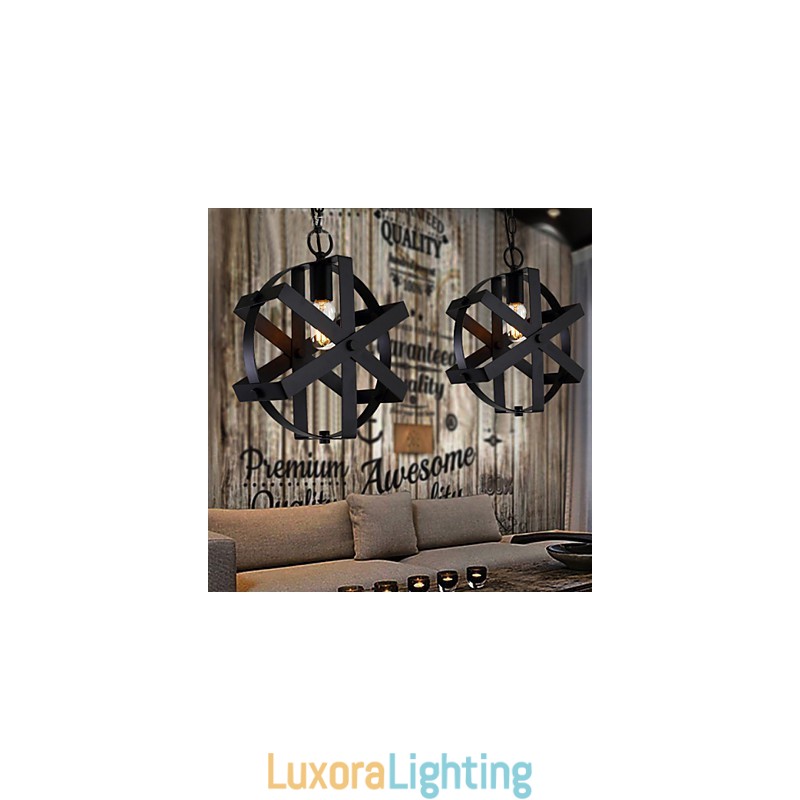 Designer Touch Decorative Vintage Style Industrial Round Pendant Light Loft Home Furnishing Chandelier