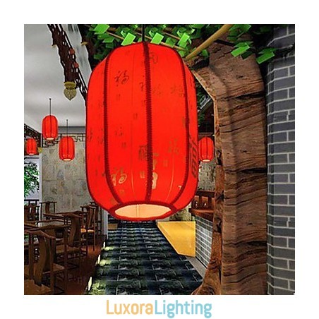 Designer Touch Decorative Archaize Sheepskin Red Lanterns Porch Droplight Lamp Light