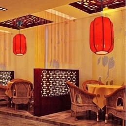 Designer Touch Decorative Archaize Sheepskin Red Lanterns Porch Droplight Lamp Light