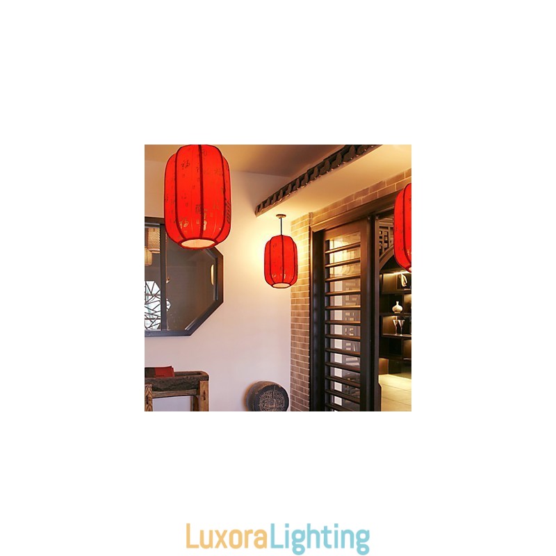 Designer Touch Decorative Archaize Sheepskin Red Lanterns Porch Droplight Lamp Light