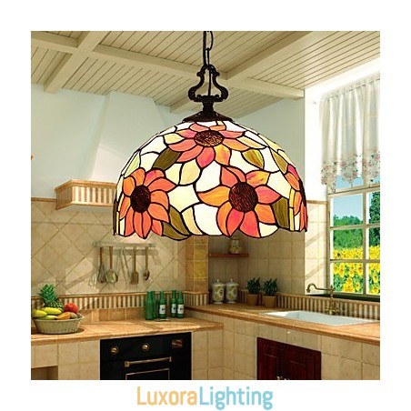 Designer Touch Decorative European Rural Creative Arts Stained Glass Chandelier Restoring Ancient Ways Lamp Light