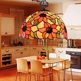 Designer Touch Decorative European Rural Creative Arts Stained Glass Chandelier Restoring Ancient Ways Lamp Light