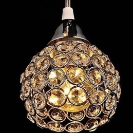 Designer Touch Decorative Modern Contemporary Crystal Electroplated Metal Pendant Light
