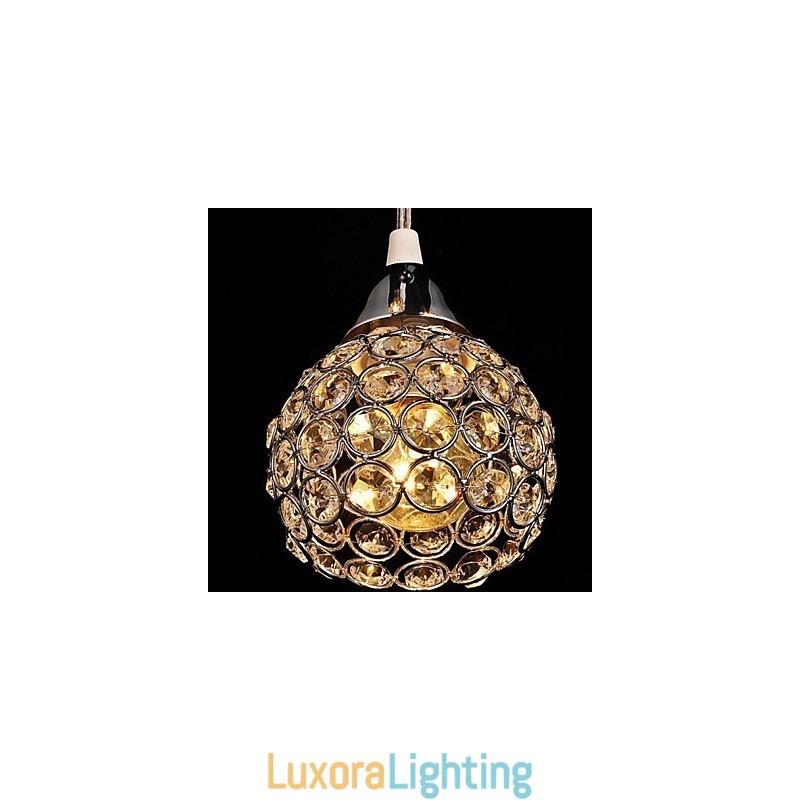 Designer Touch Decorative Modern Contemporary Crystal Electroplated Metal Pendant Light