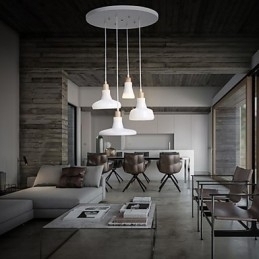 Designer Touch Decorative Creative Characteristic 4 Light Pendant with Iron Shade