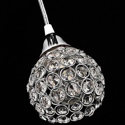 Designer Touch Decorative Modern Contemporary Crystal Electroplated Metal Pendant Light