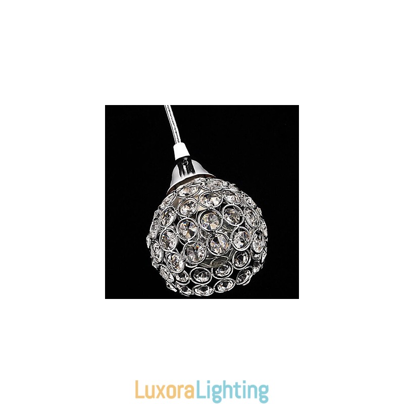 Designer Touch Decorative Modern Contemporary Crystal Electroplated Metal Pendant Light