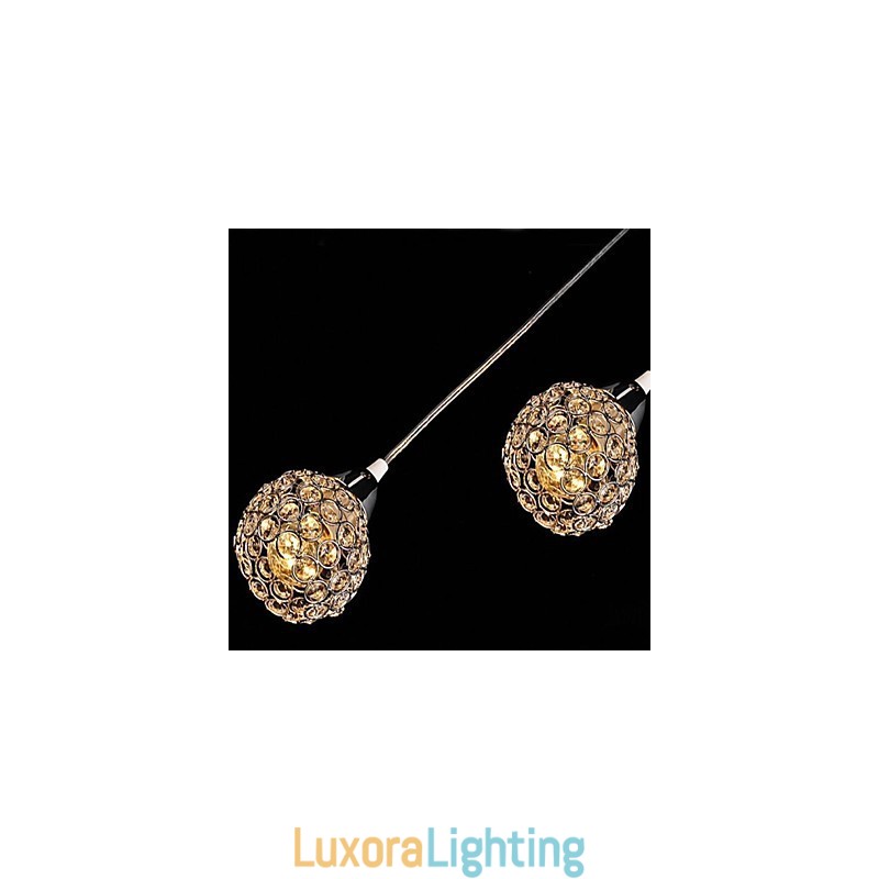 Designer Touch Decorative Modern Contemporary Crystal Electroplated Metal Pendant Light