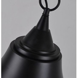 Designer Touch Decorative Medium Vintage Matte Black Bell Shape Metal Pendant Light