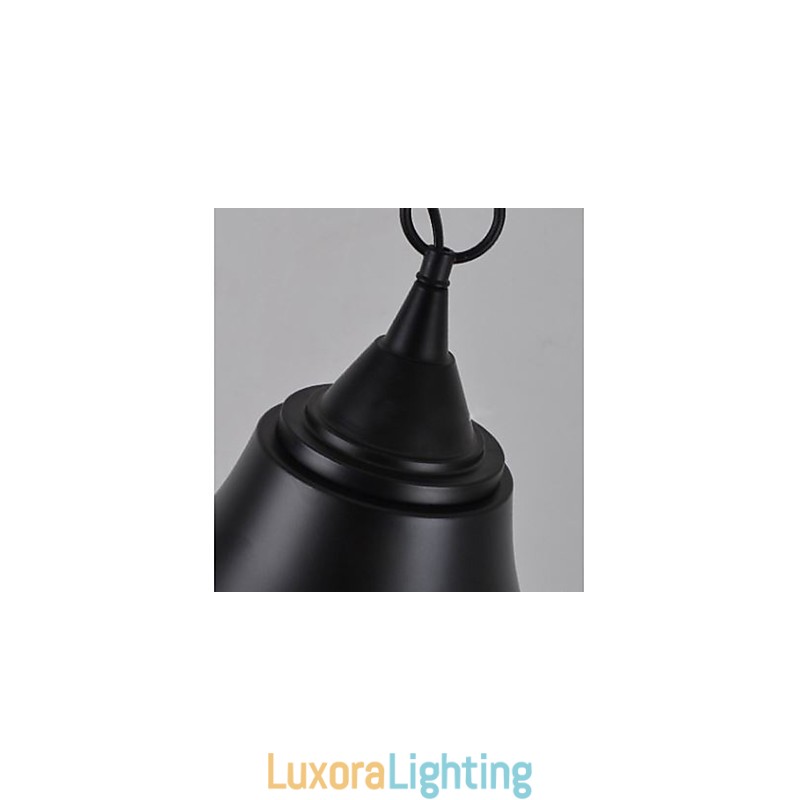 Designer Touch Decorative Medium Vintage Matte Black Bell Shape Metal Pendant Light