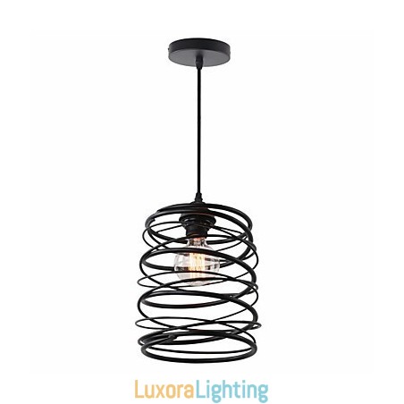 Designer Touch Decorative Rustic Lodge Retro Country Mini Style Painting Metal Pendant Light Garage