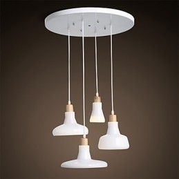 Designer Touch Decorative Creative Characteristic 4 Light Pendant with Iron Shade