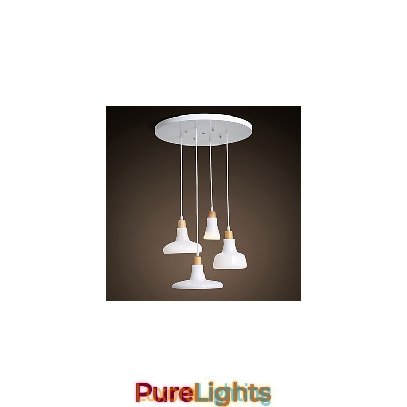 Designer Touch Decorative Creative Characteristic 4 Light Pendant with Iron Shade