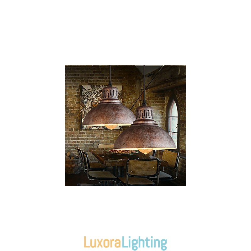 Designer Touch Decorative Retro Mini Style Painting Metal Pendant Light Outdoors