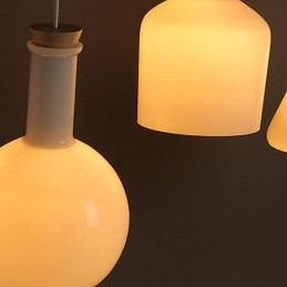 Designer Touch Decorative Contemporary And Contracted Creative Magic White Glass Bottle Line Droplight