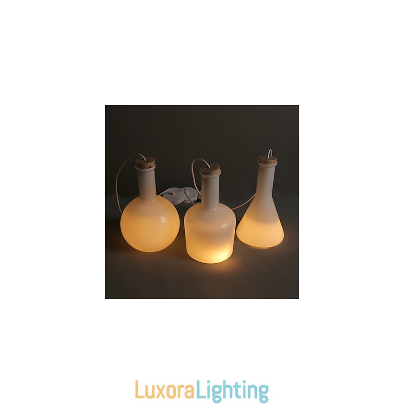Designer Touch Decorative Contemporary And Contracted Creative Magic White Glass Bottle Line Droplight