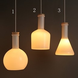 Designer Touch Decorative Contemporary And Contracted Creative Magic White Glass Bottle Line Droplight
