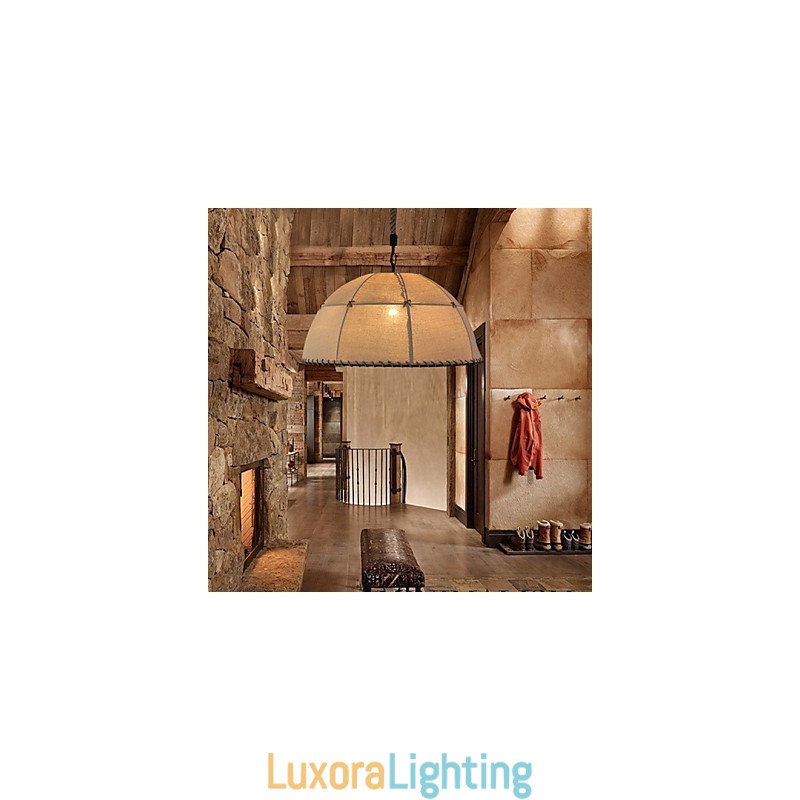 Designer Touch Decorative 35CM Loft Industrial Wind Straightforward Linen American Country Creative Arts Droplight Lamp