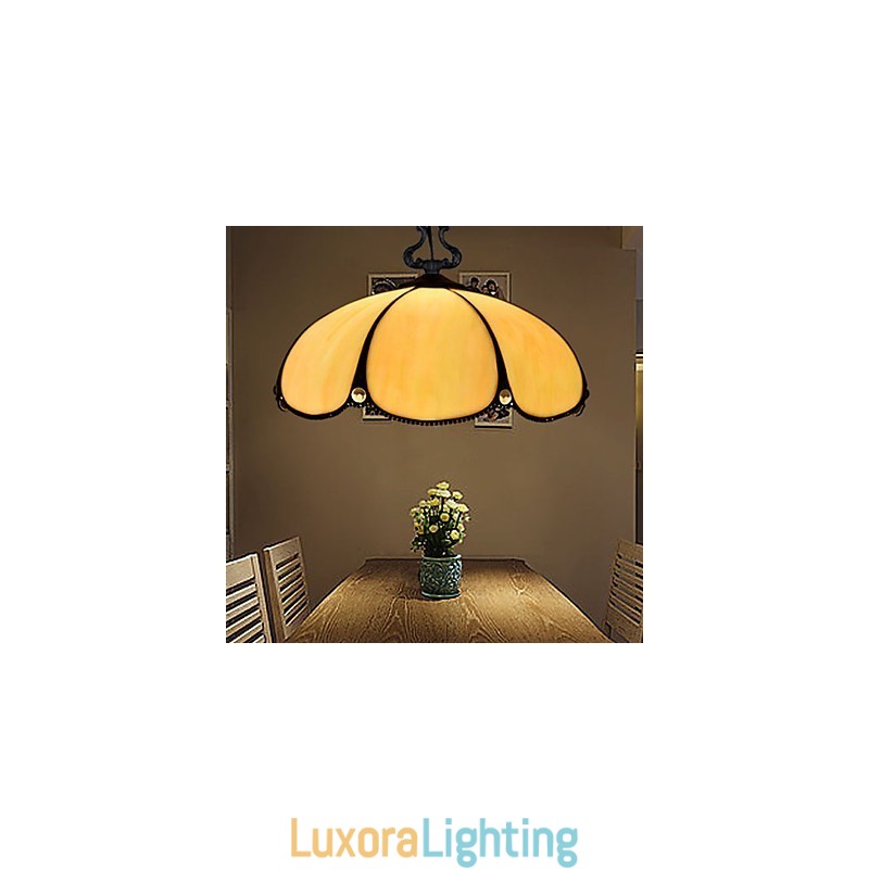 Designer Touch Decorative European Rural Creative Arts Stained Glass Chandelier Restoring Ancient Ways Lamp Light