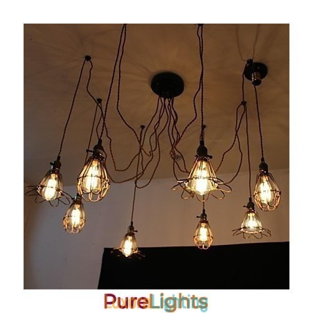 Designer Touch Decorative American Country Retro 8 Head Beauty Flower Pendant