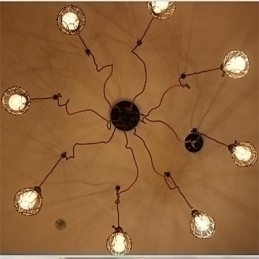 Designer Touch Decorative American Country Retro 8 Head Beauty Flower Pendant