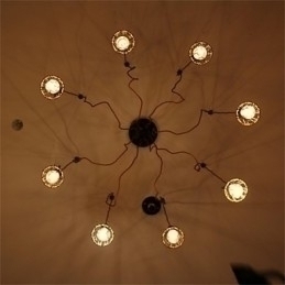 Designer Touch Decorative American Country Retro 8 Head Beauty Flower Pendant