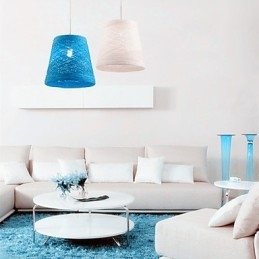 Designer Touch Decorative Modern Rural Cany Art Woven Rattan Single Head Droplight Lamp