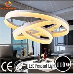 Designer Touch Decorative Hot Sale White Color Acrylic Modern Hanging Light 130W