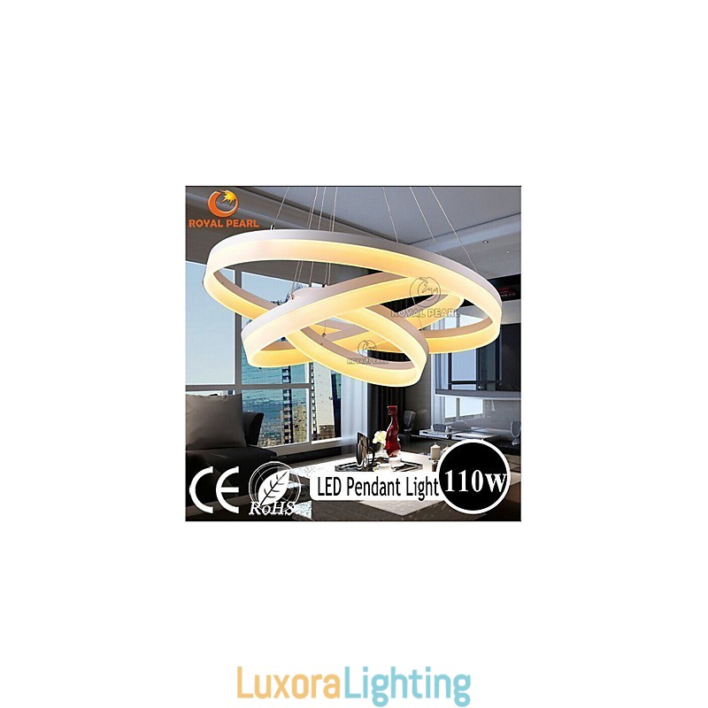 Designer Touch Decorative Hot Sale White Color Acrylic Modern Hanging Light 130W