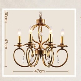 Designer Touch Decorative Chandelier Pendant Light Mini Style Traditional Classic Metal