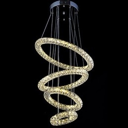 Designer Touch Decorative Crystal Ring Pendant Light Modern Ceiling Chandelier Lighting Lamp Fixtures with