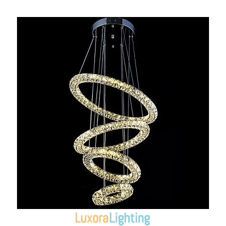 Designer Touch Decorative Crystal Ring Pendant Light Modern Ceiling Chandelier Lighting Lamp Fixtures with
