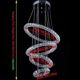 Designer Touch Decorative Crystal Ring Pendant Light Modern Ceiling Chandelier Lighting Lamp Fixtures with