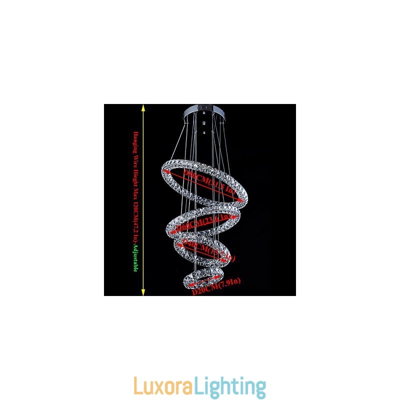 Designer Touch Decorative Crystal Ring Pendant Light Modern Ceiling Chandelier Lighting Lamp Fixtures with