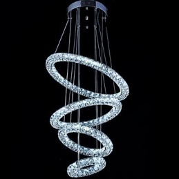 Designer Touch Decorative Crystal Ring Pendant Light Modern Ceiling Chandelier Lighting Lamp Fixtures with