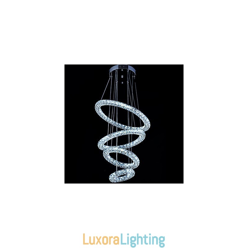 Designer Touch Decorative Crystal Ring Pendant Light Modern Ceiling Chandelier Lighting Lamp Fixtures with