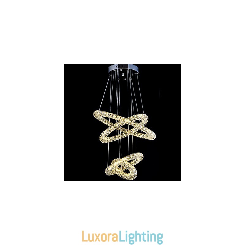 Designer Touch Decorative Crystal Ring Pendant Light Modern Ceiling Chandelier Lighting Lamp Fixtures with