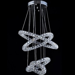 Designer Touch Decorative Crystal Ring Pendant Light Modern Ceiling Chandelier Lighting Lamp Fixtures with