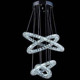 Designer Touch Decorative Crystal Ring Pendant Light Modern Ceiling Chandelier Lighting Lamp Fixtures with