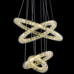 Designer Touch Decorative Crystal Ring Pendant Light Modern Ceiling Chandelier Lighting Lamp Fixtures with