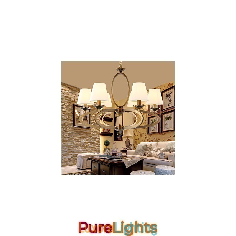 Designer Touch Decorative Rustic Lodge Vintage Mini Style Electroplated Metal Chandelier