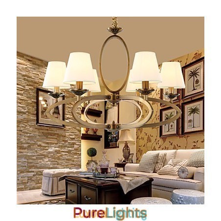 Designer Touch Decorative Rustic Lodge Vintage Mini Style Electroplated Metal Chandelier