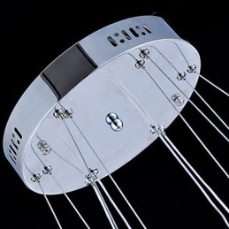 Designer Touch Decorative Crystal Pendant Light Ceiling Lamp Chandelier Lighting Fixtures with 4 Rings