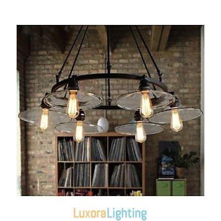 Designer Touch Decorative Traditional Classic Vintage Retro Lantern Country Mini Style Painting Metal Pendant Light Dining
