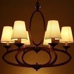 Designer Touch Decorative Rustic Lodge Vintage Mini Style Electroplated Metal Chandelier