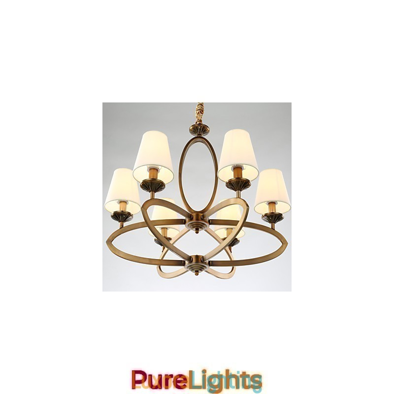 Designer Touch Decorative Rustic Lodge Vintage Mini Style Electroplated Metal Chandelier