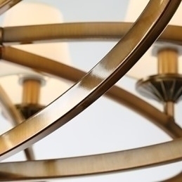 Designer Touch Decorative Rustic Lodge Vintage Mini Style Electroplated Metal Chandelier