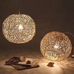 Designer Touch Decorative Cany Art Lamp Rural Chinlon Droplight Droplight Lamp Light