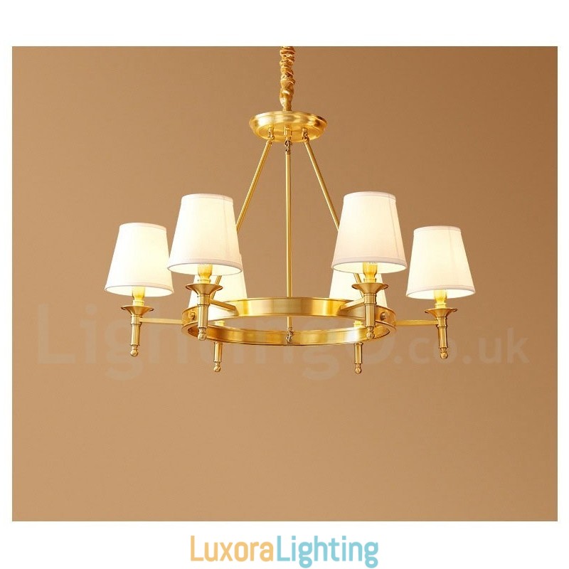 Designer Touch Decorative Pure Brass Round Chandelier Pendant Light Traditional Classic